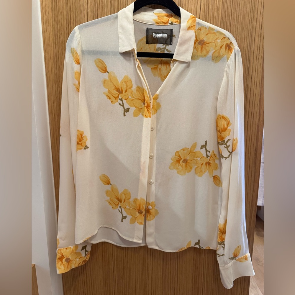 Reformation floral blouse